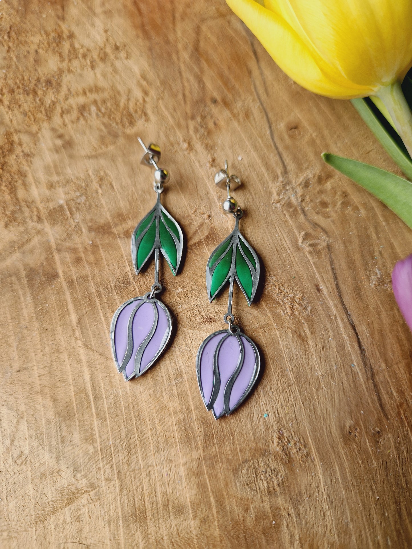 Tulipes lilas / argent