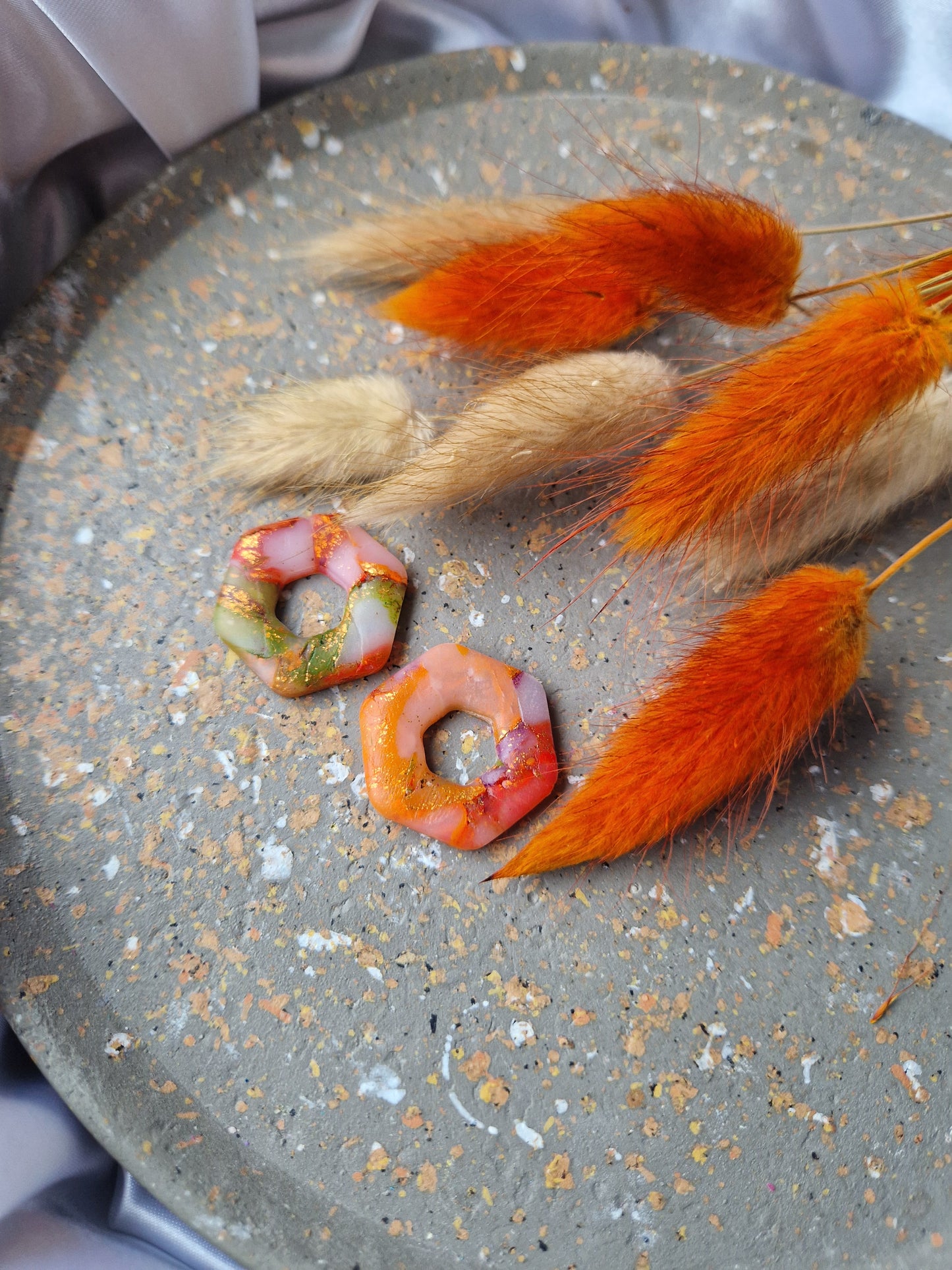 Pampilles "Couleurs d'automne " 🦊🐿🍄🟫🍂🍁 (sans créoles) mates.