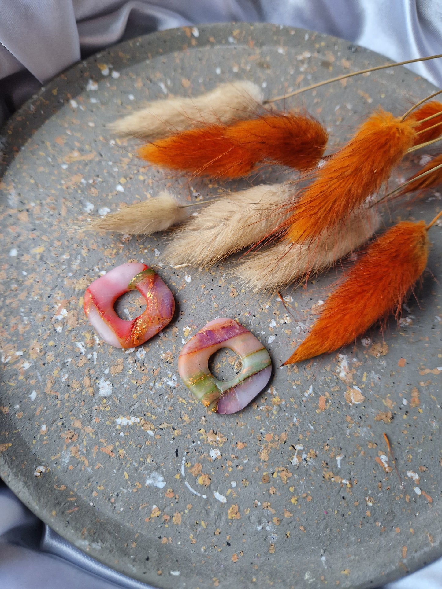 Pampilles "Couleurs d'automne " 🦊🐿🍄🟫🍂🍁 (sans créoles) mates.