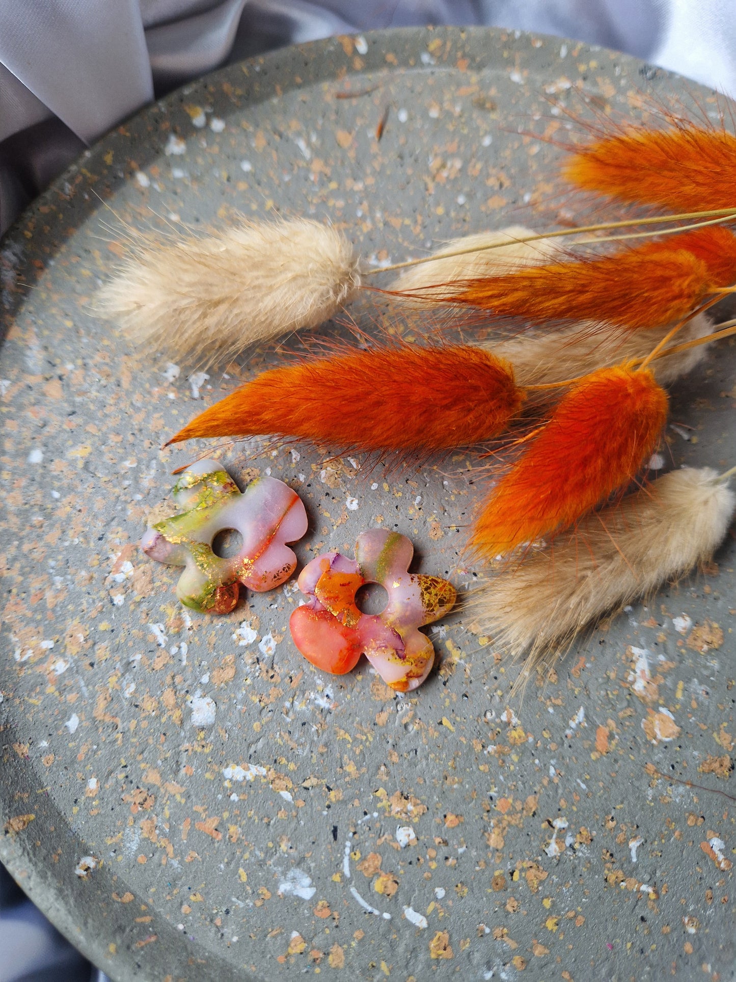 Pampilles "Couleurs d'automne " 🦊🐿🍄🟫🍂🍁 (sans créoles) mates.