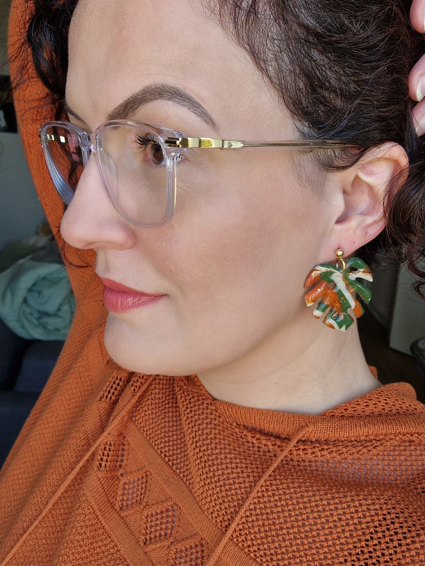 Boucles "Monstera"