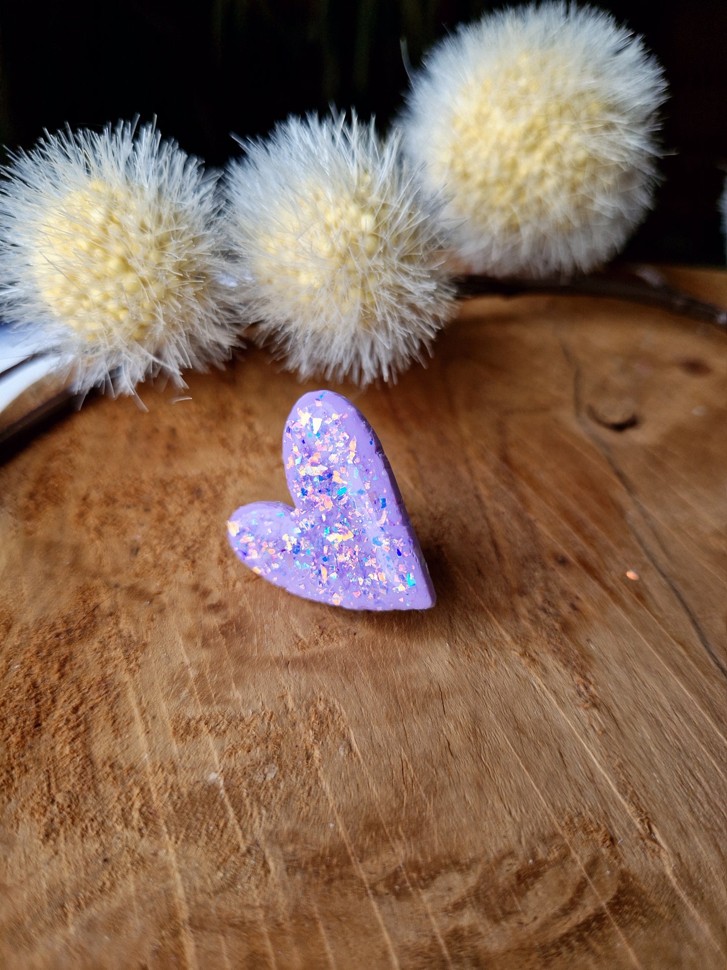 Pin's lilas pailleté 💜