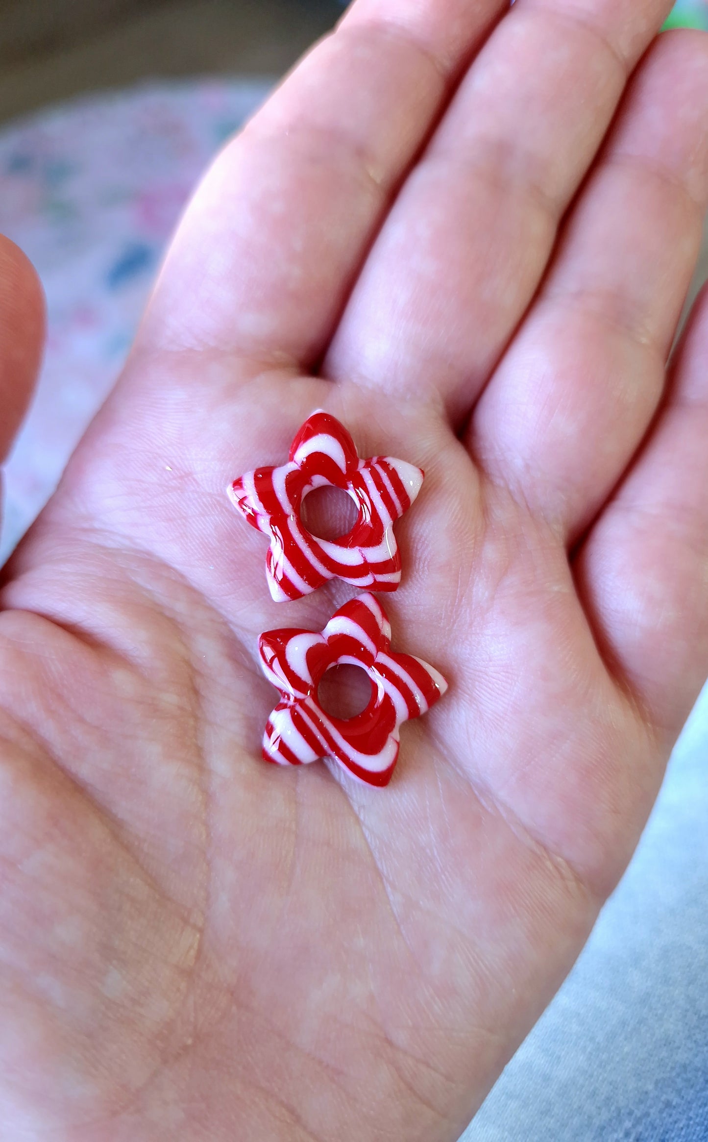 Minies pampilles "Sucre d'orge 🍬" (sans créoles) finition brillante.
