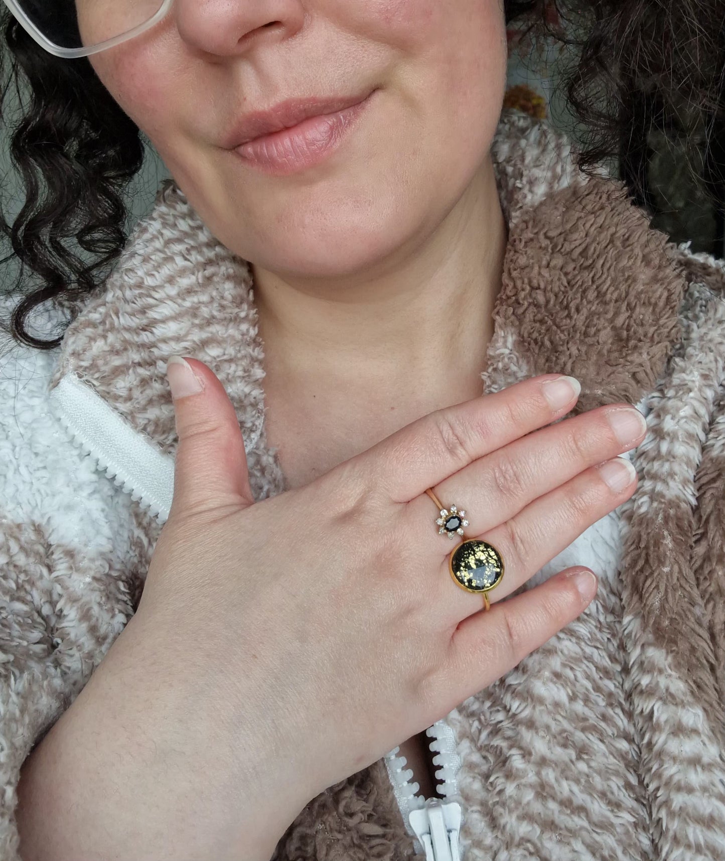 Bague ajustable "Chic" 🖤✨️