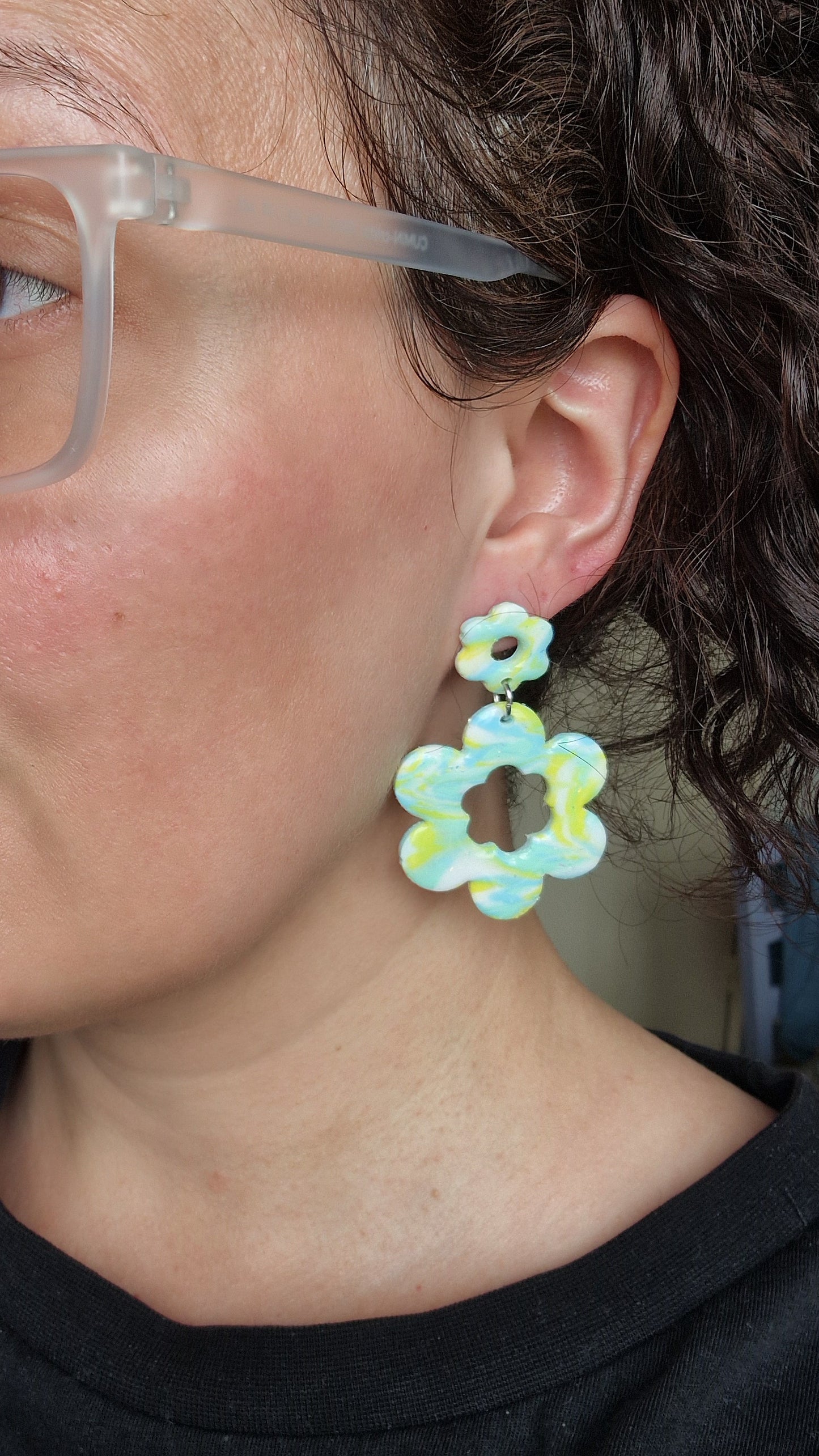 Boucles "Duo de fleurs 🌸 "