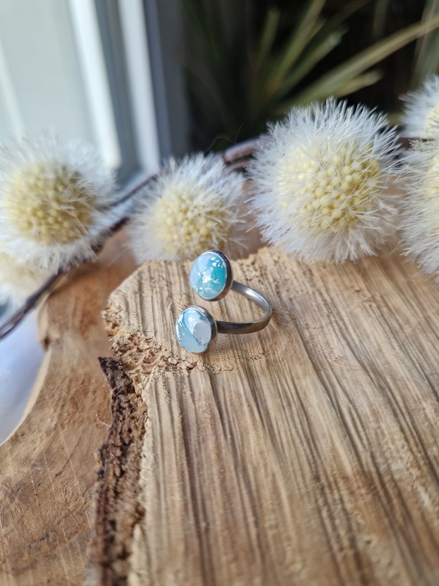 Bague ajustable 🩵🤍