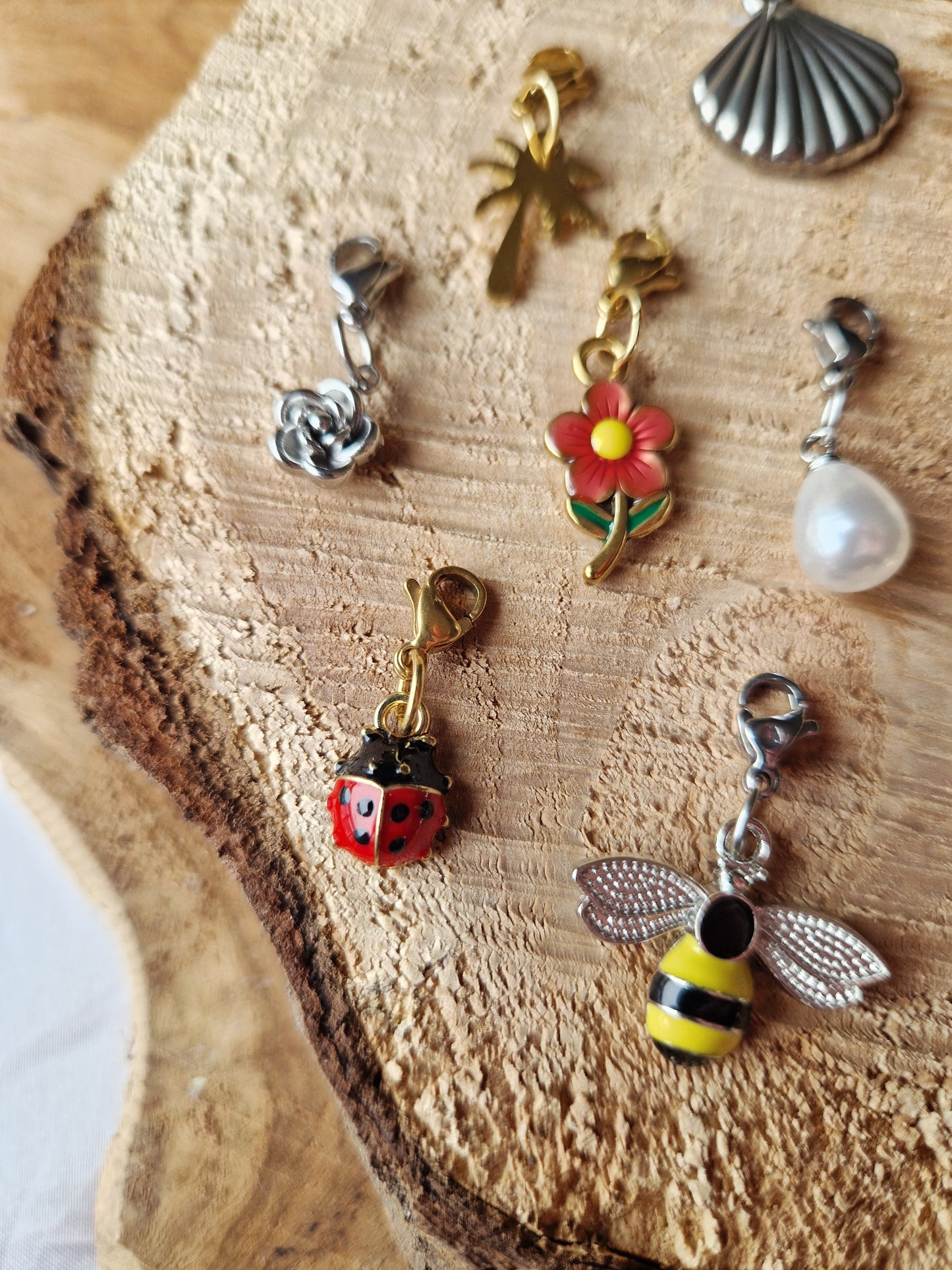 Charms breloque printemps / été 🐞🐝🐚🌸