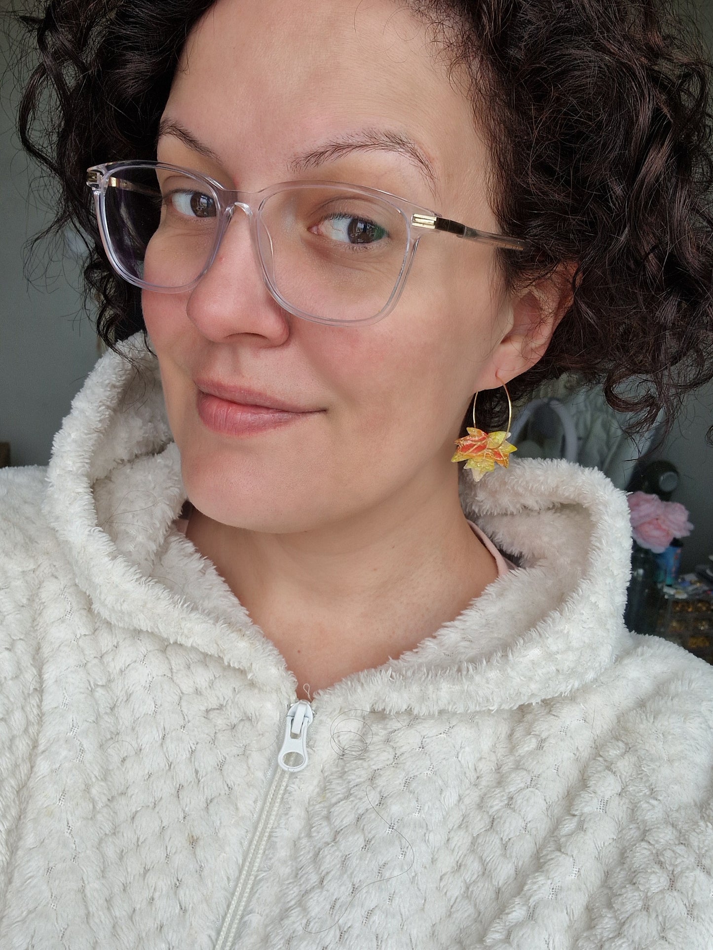 Boucles "Feuilles 🍁🧡"