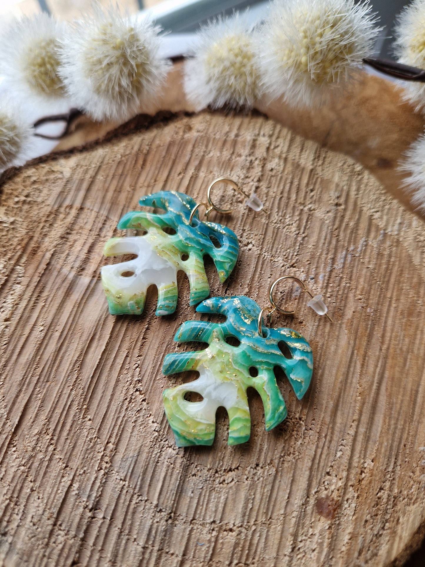 Boucles "Monstera"