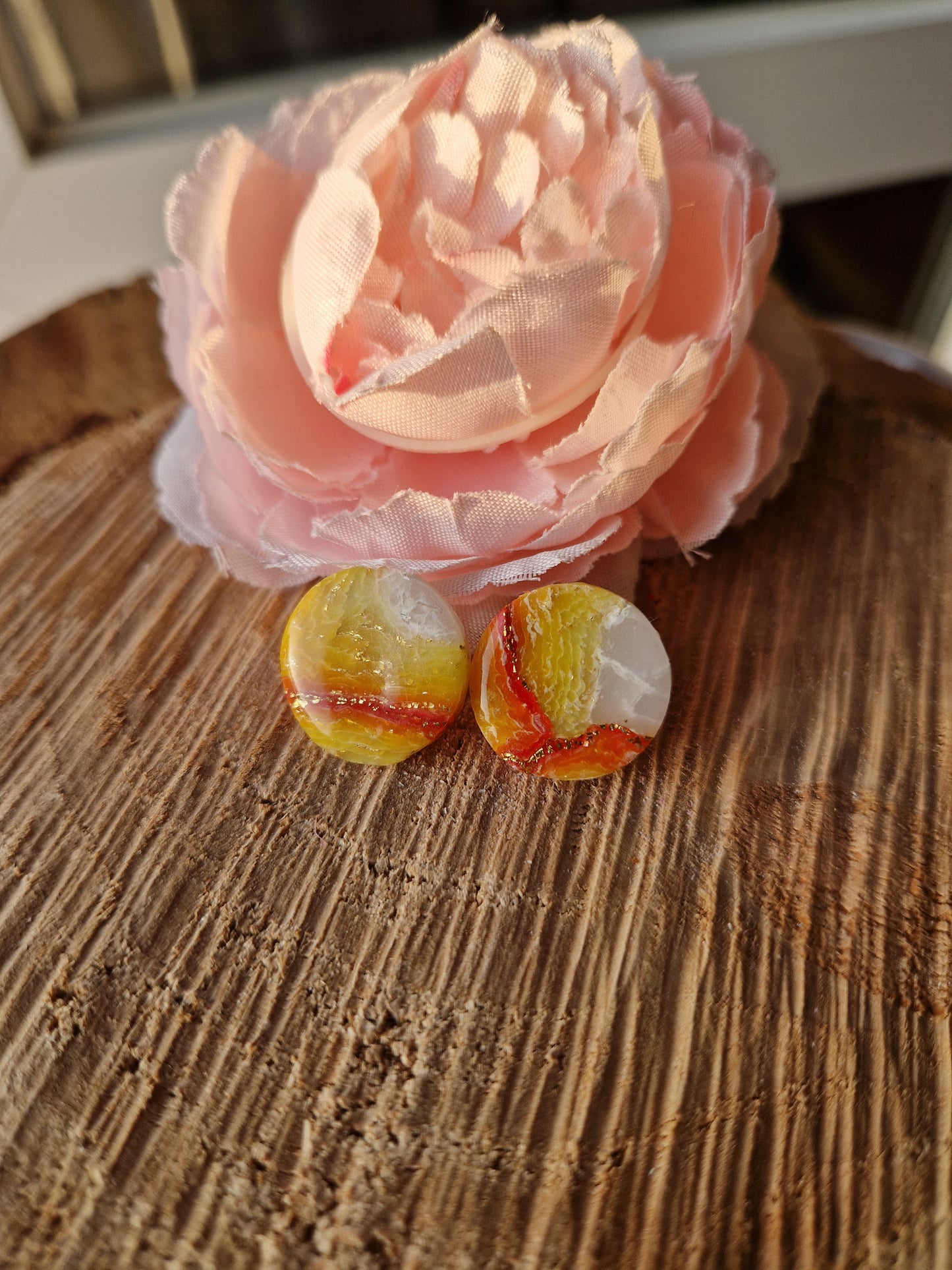 Puces rondes 2 cm 🧡💛