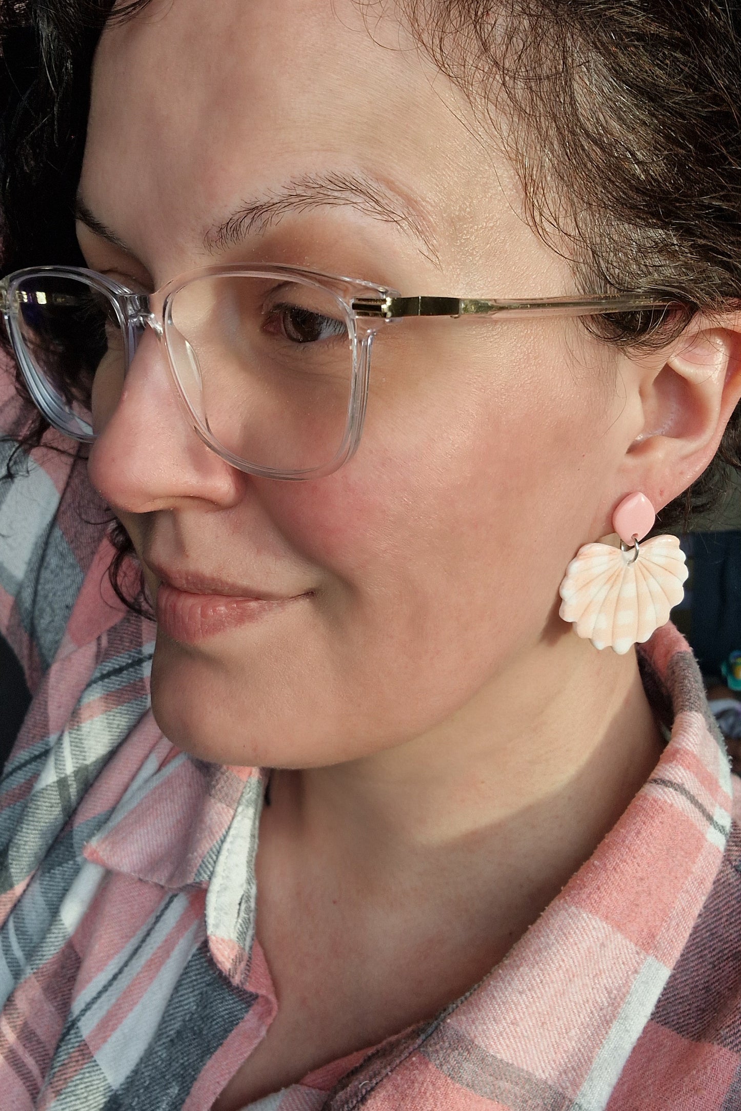 Boucles "Olia" Vichy 🩷