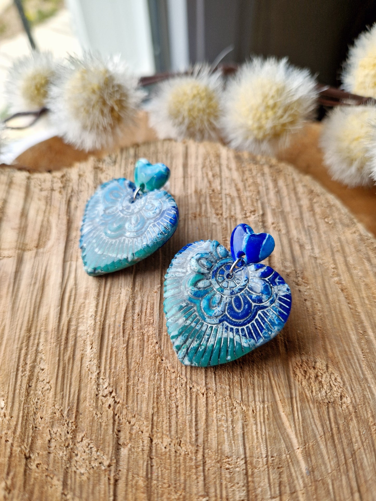 Boucles "Cœurs mandala"