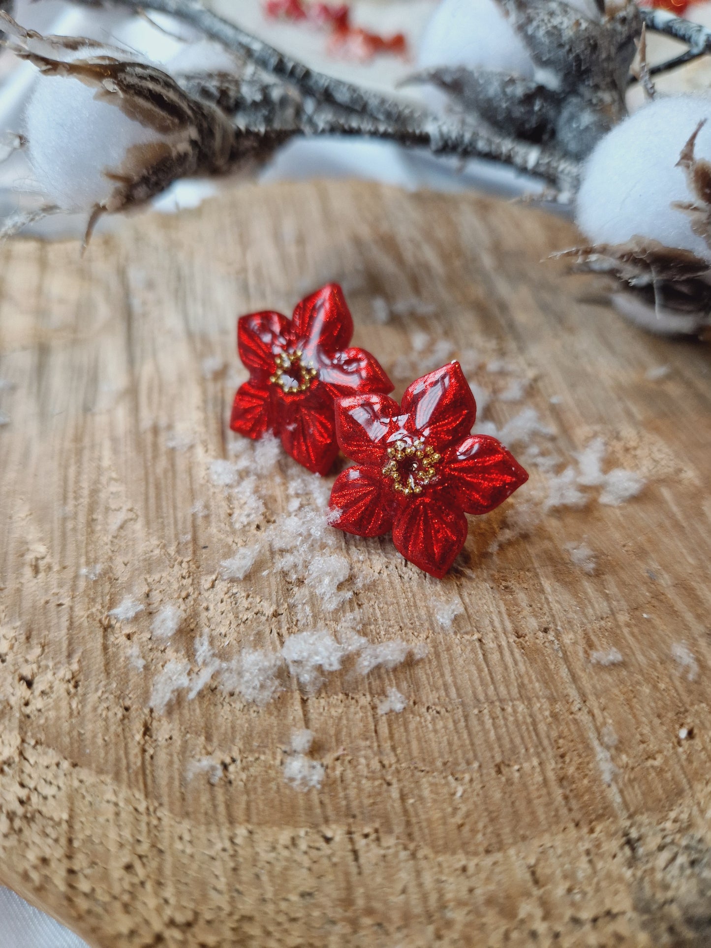 Puces moyennes "Fleur de Noël"