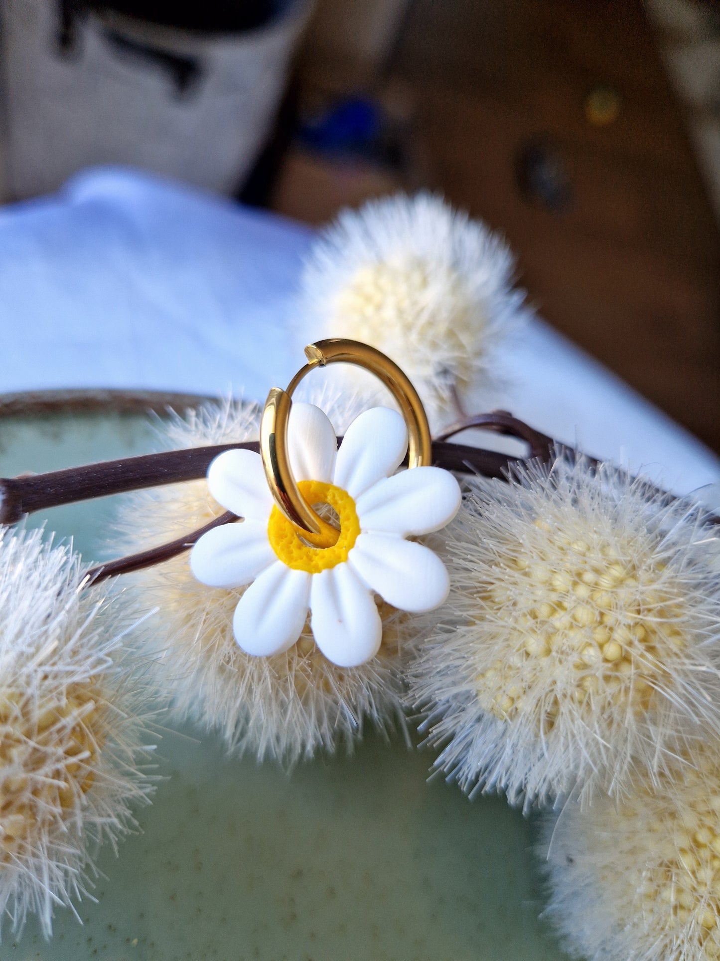 Pampilles "Pâquerettes 🌼" (sans créoles).