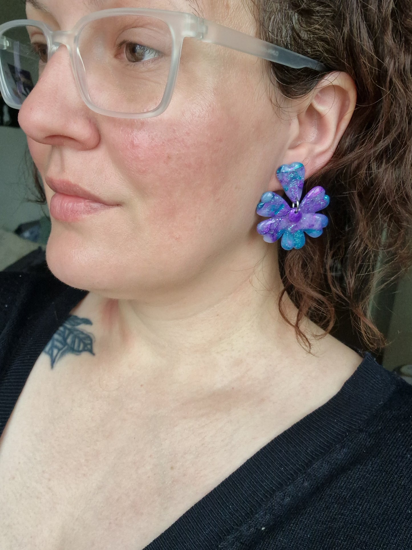 Boucles "Fleurs pétale"
