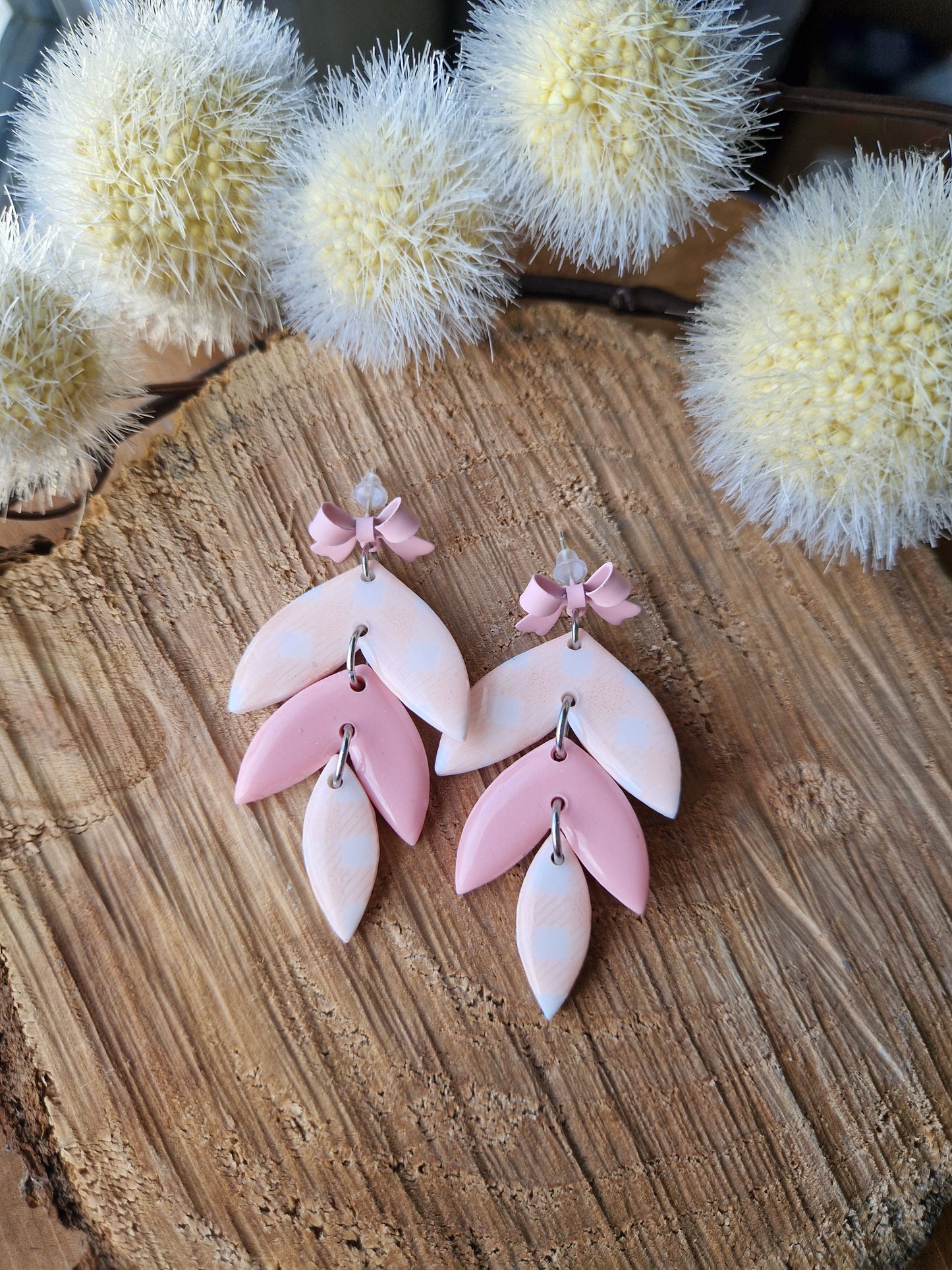 Boucles "Cléa" Vichy 🩷🎀