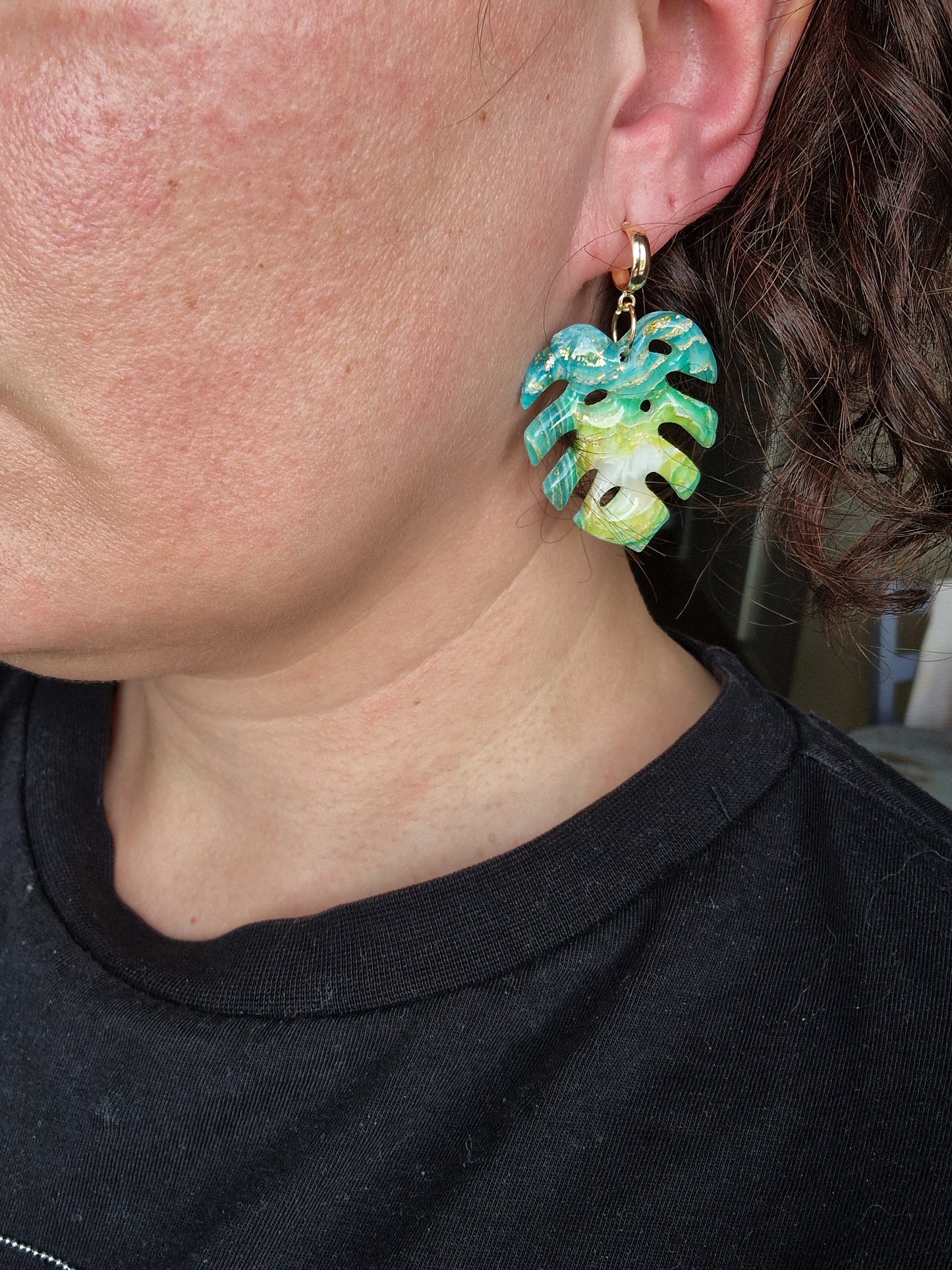 Boucles "Monstera"