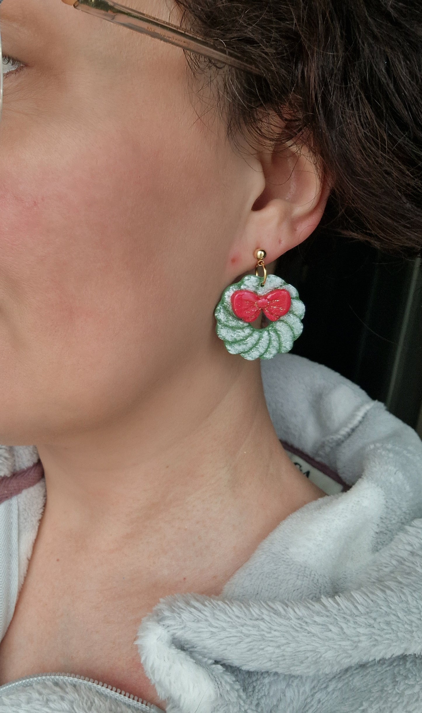 Boucles "Couronne de Noël"