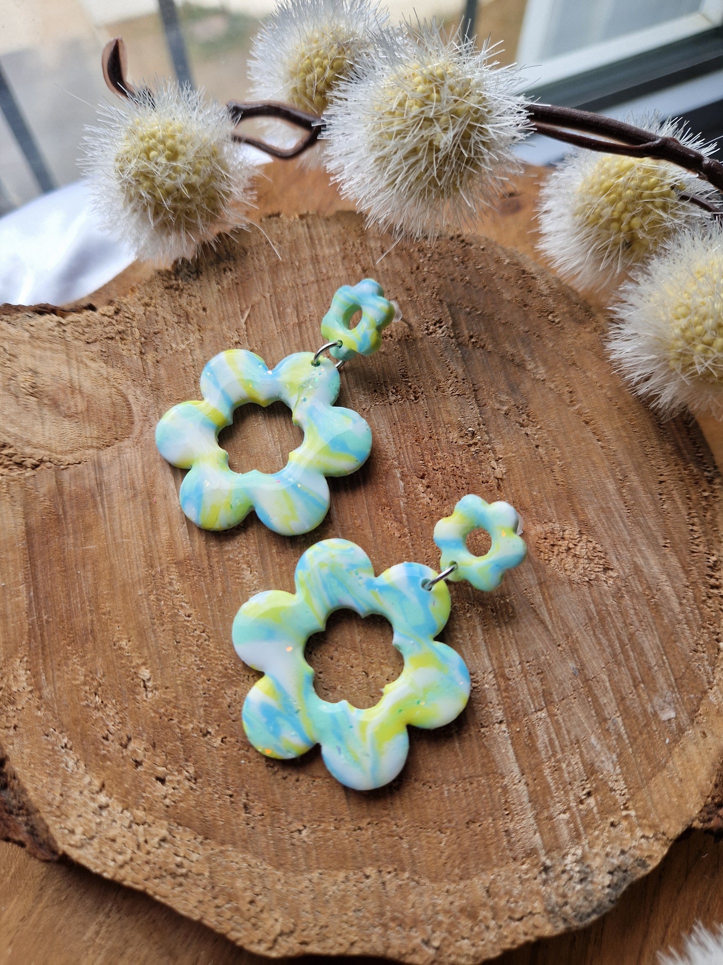 Boucles "Duo de fleurs 🌸 "