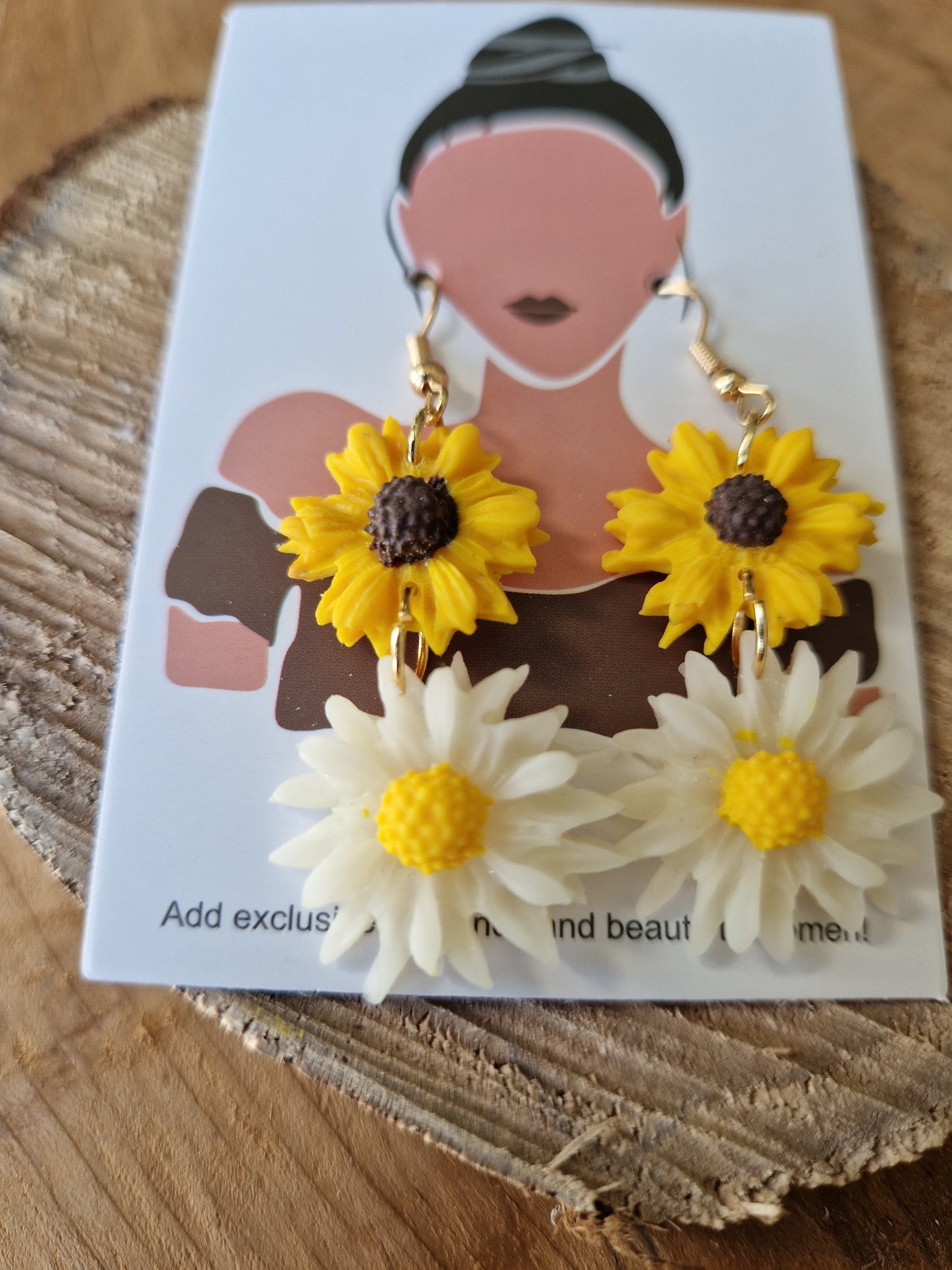 Boucles duo fleurs