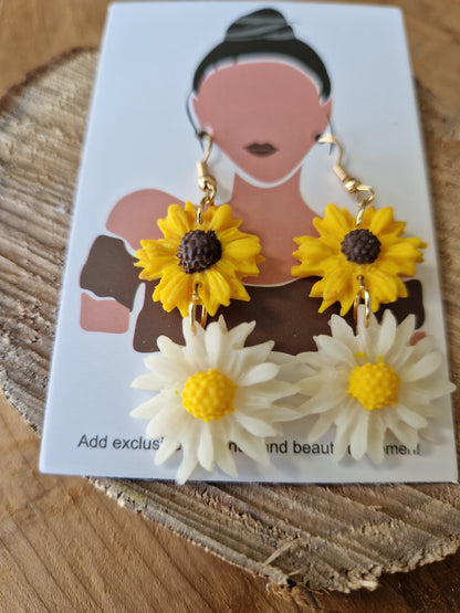Boucles duo fleurs