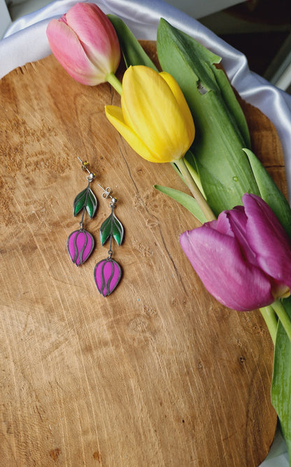 Tulipes fushia /argent