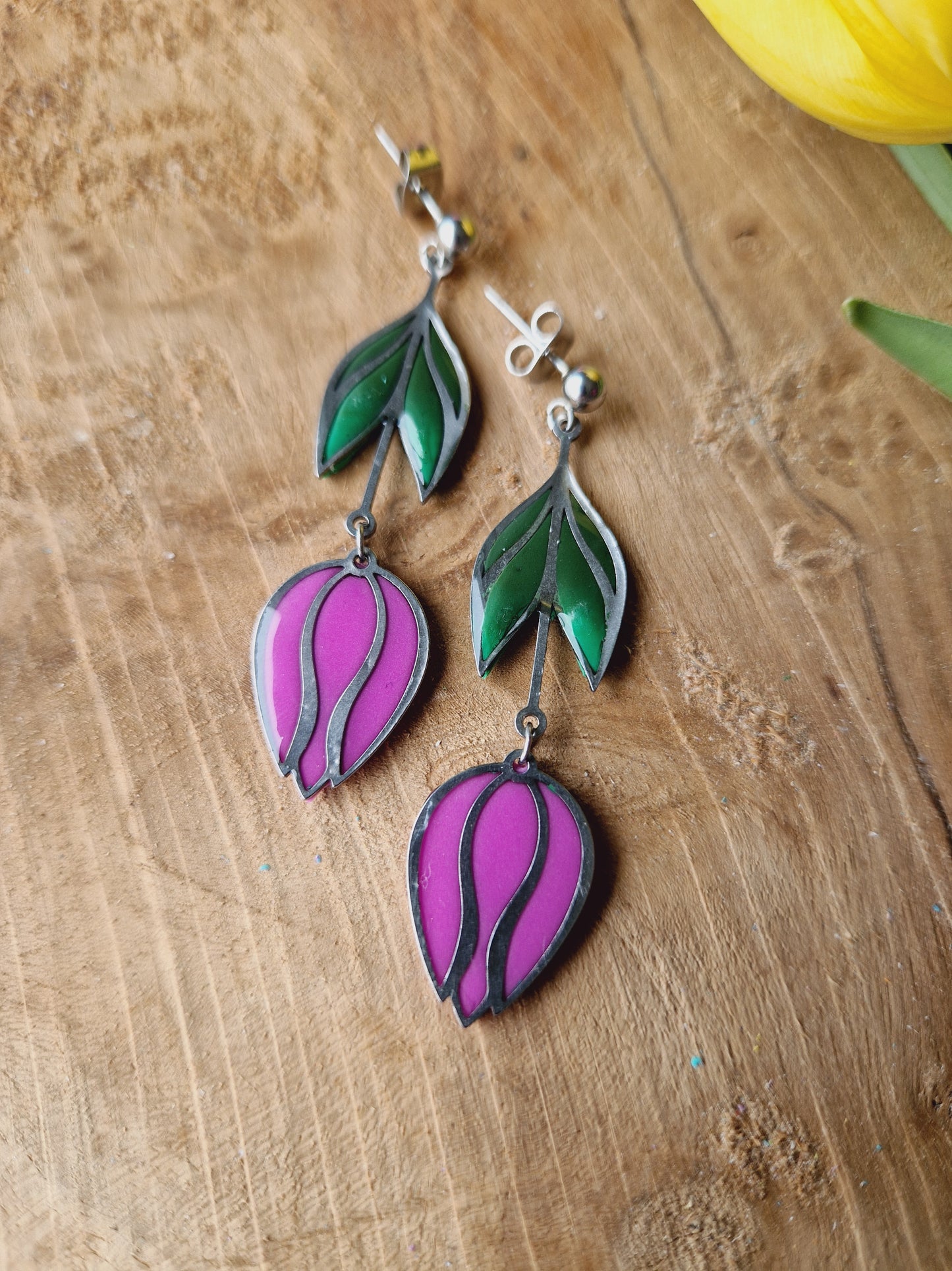 Tulipes fushia /argent