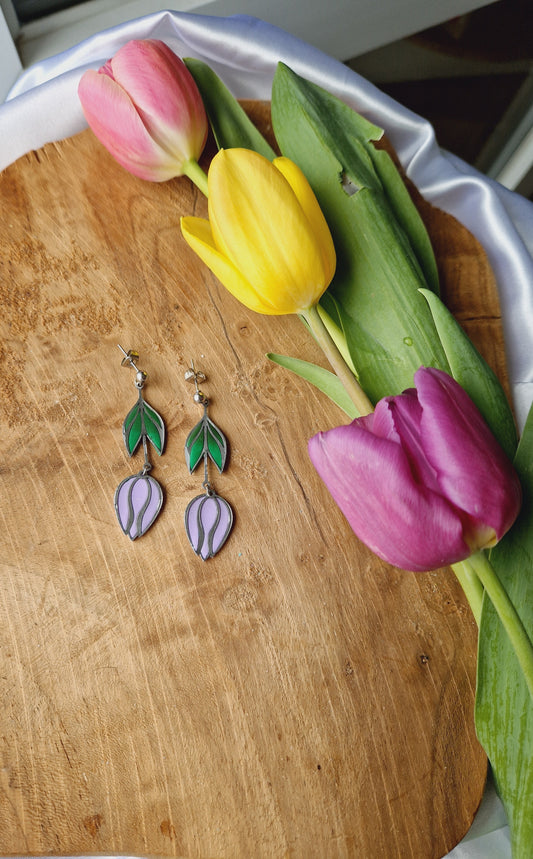 Tulipes lilas / argent