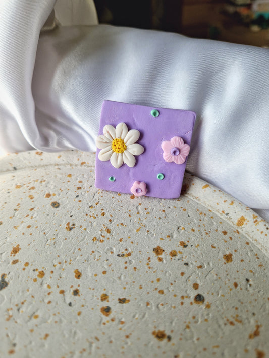 Magnet carré lilas
