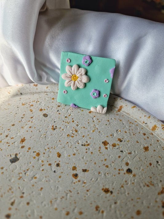 Magnet carré vert menthe