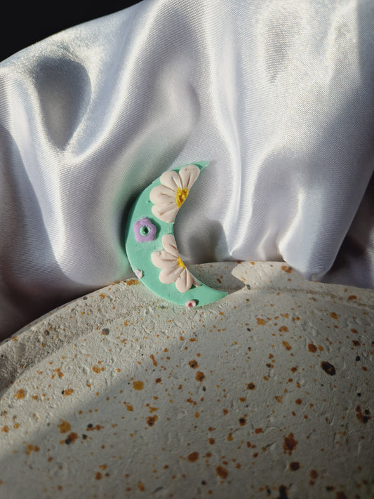 Magnet lune vert menthe 🌛