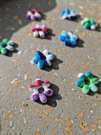 Minies pampilles rayées (sans créoles) finition brillante.