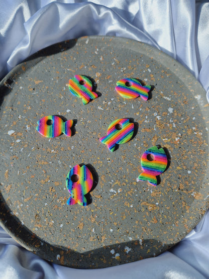 Pampilles Rainbow 🌈 (sans créoles) finition brillante.