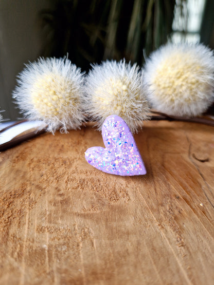 Pin's lilas pailleté 💜