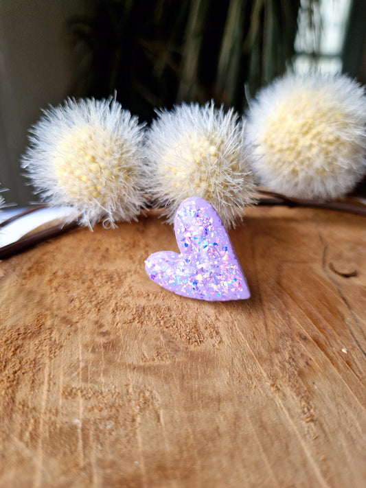 Pin's lilas pailleté 💜