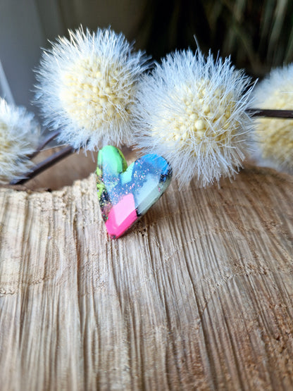 Pin's cœur "Néon & Black "