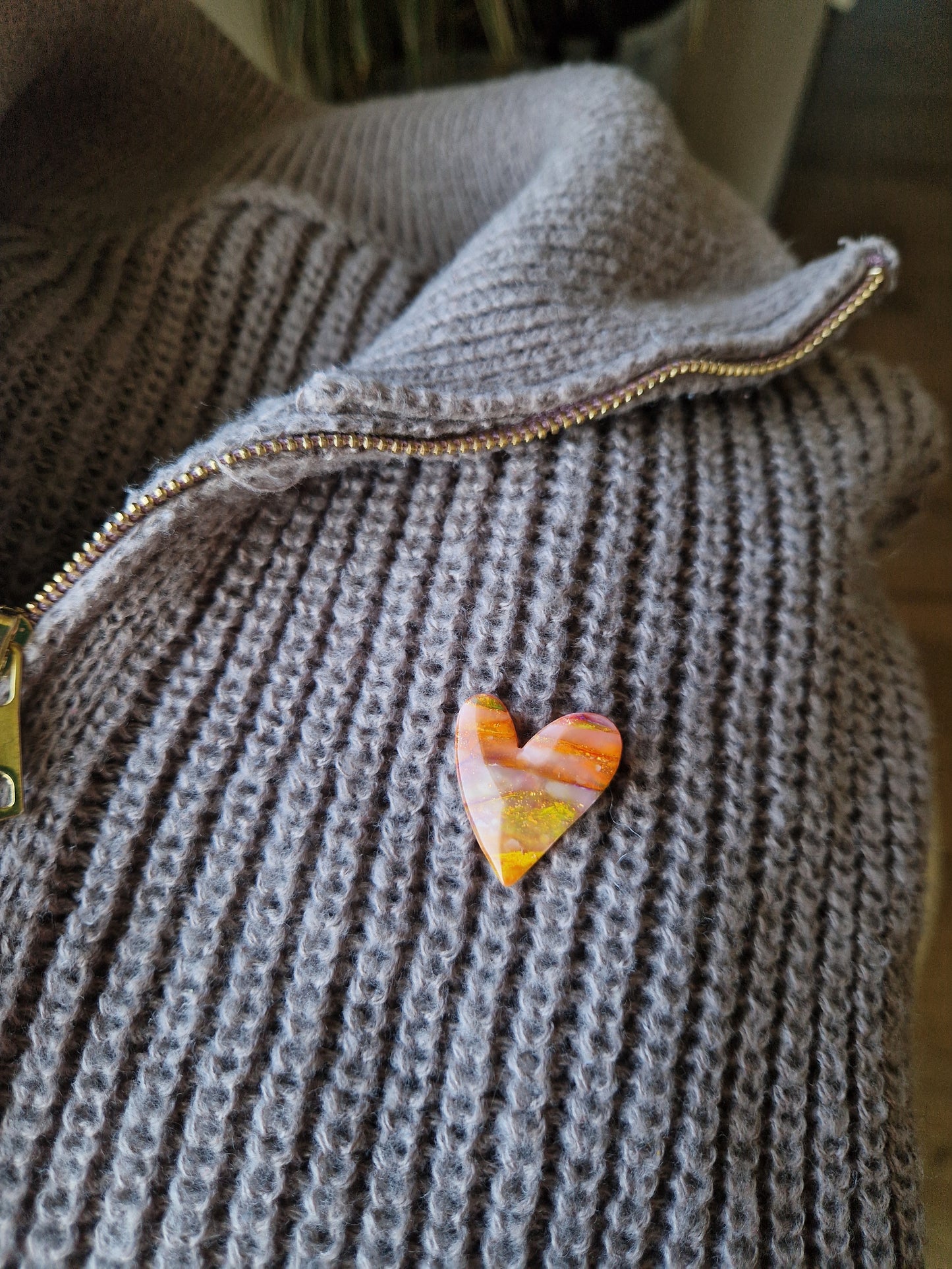 Pin's cœur Couleurs d'automne.