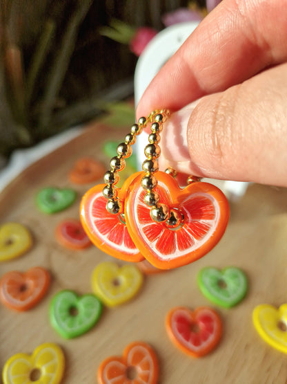 Pampilles "Agrumes 🍊🍋🍋‍🟩" (vendues sans créoles).