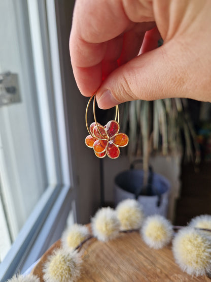 Boucles "Flora" sunset.