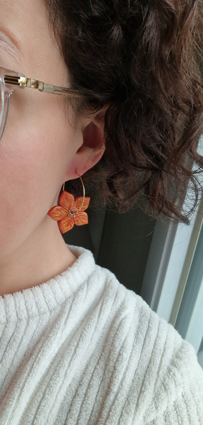 Boucles "Fleurs de Noël"