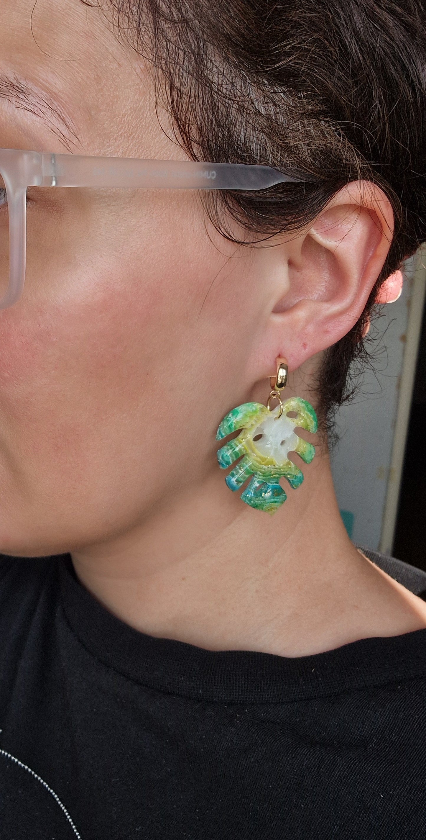 Boucles "Monstera"