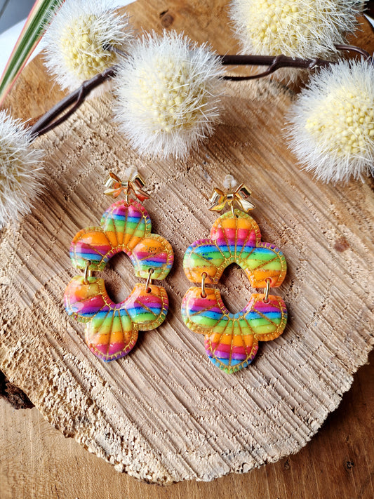Boucles "Anissa" Rainbow 🌈