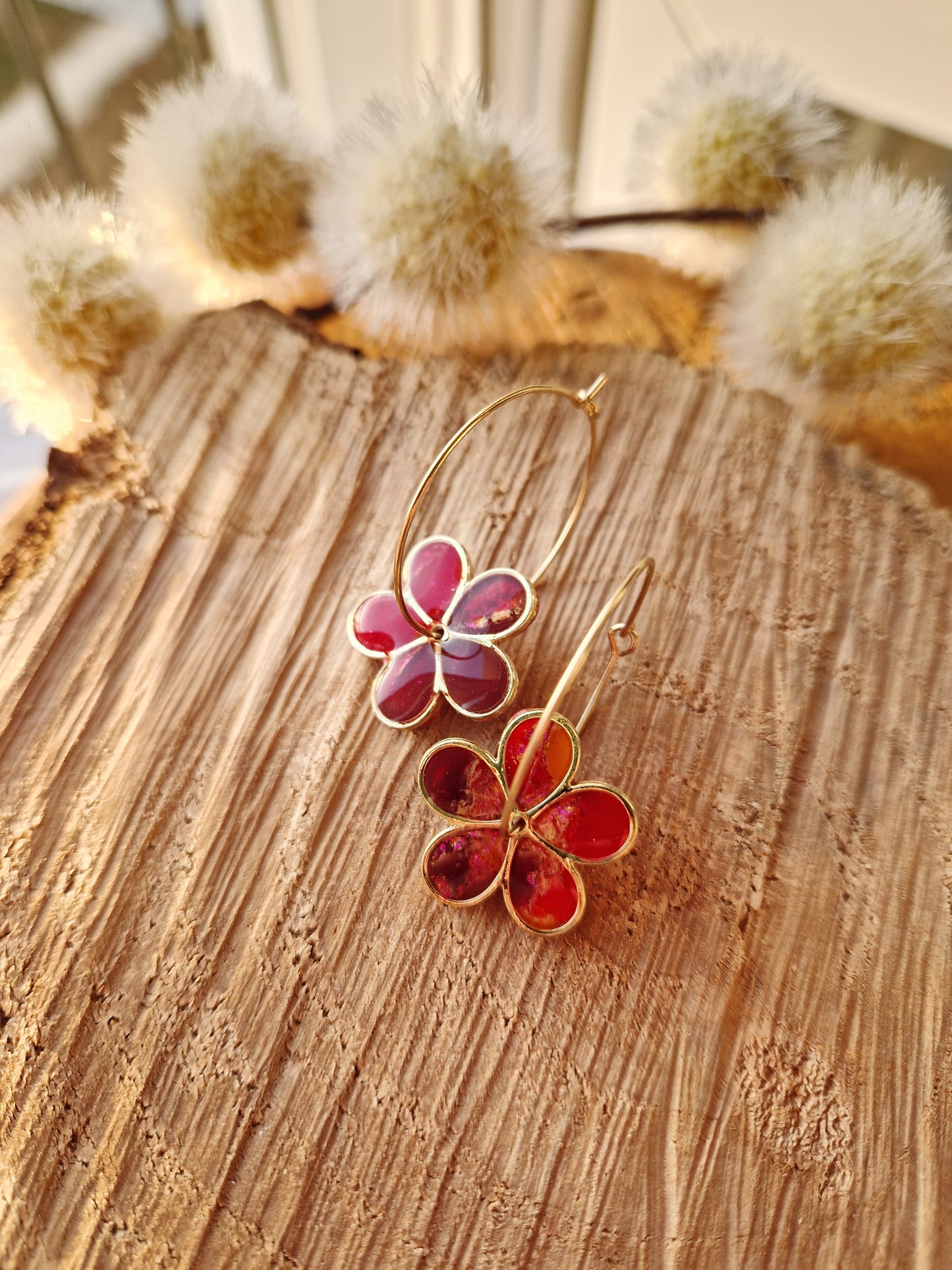 Boucles "Flora" Sunset.