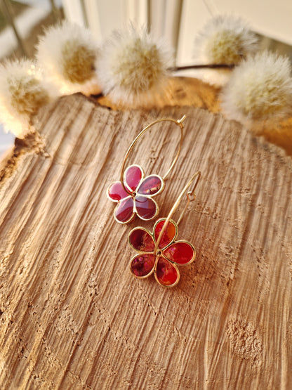 Boucles "Flora" Sunset.