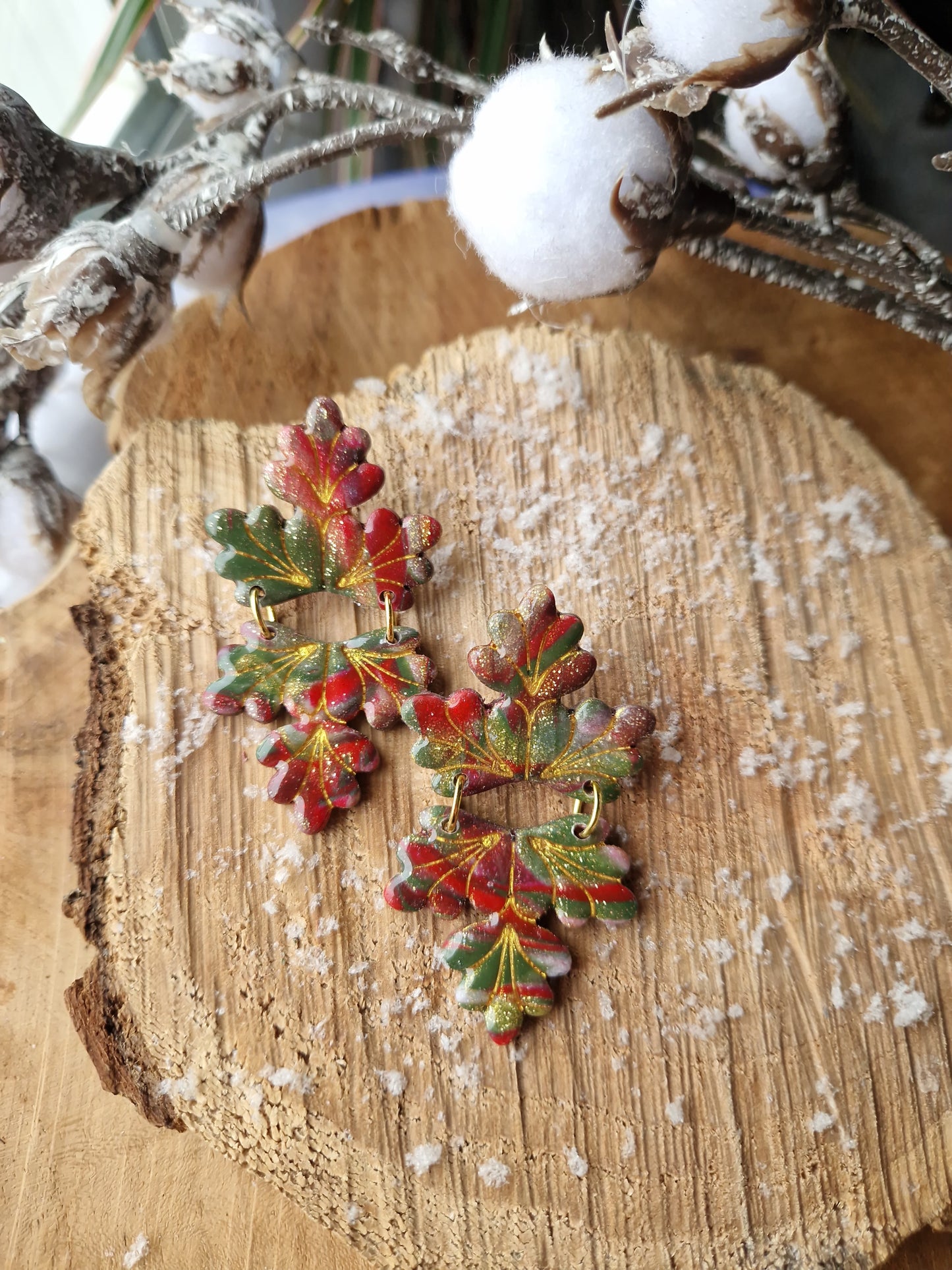 Boucles "Feuillage".