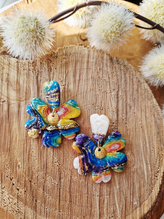 Boucles "Fleurs pétale " 🌸
