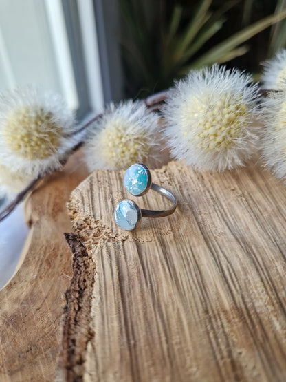 Bague ajustable 🩵🤍