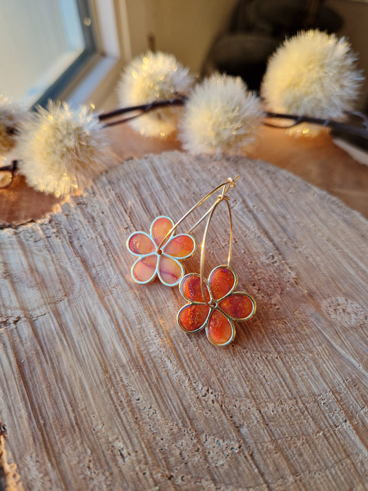 Boucles "Flora 🌸" Couleurs d'automne.