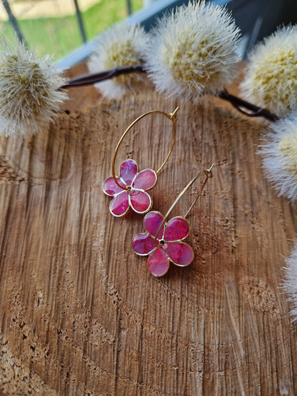 Boucles "Flora" marbrées 🩷💜