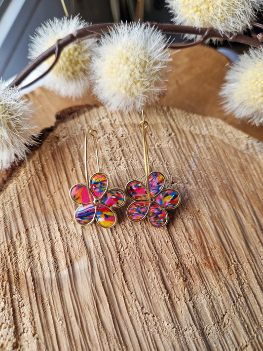 Boucles "Flora" color mix.